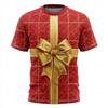 T-shirt da Uomo a Maniche Corte Stampata 3D Babbo Natale di Natale Motivo Cartone Animato Sportiva Casual Carina Unisex Magliette Top Tee