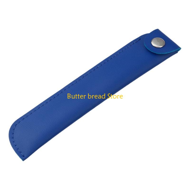 W89C Retro Pen Bag Single Pen Case Color Pencil Case PU Leather Pen Case королевский синий