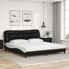 VidaXL Lit avec matelas noir et blanc 180x200 cm similicuir 3208743