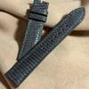 Used Liz-372 Lizard Leather Watch Strap Gray (Lug Width 20 Mm - Buckle Width 18 Mm)