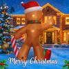 7.87FT Inflatable Toy Gingerbread Man Candy Cane Gift Xmas Yard Decoration LED Lit Christmas Supplies Home Ornament Festive Gift