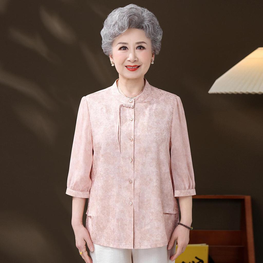 Spring Fashion National Style Shirt for Middle-Aged & Senior Women