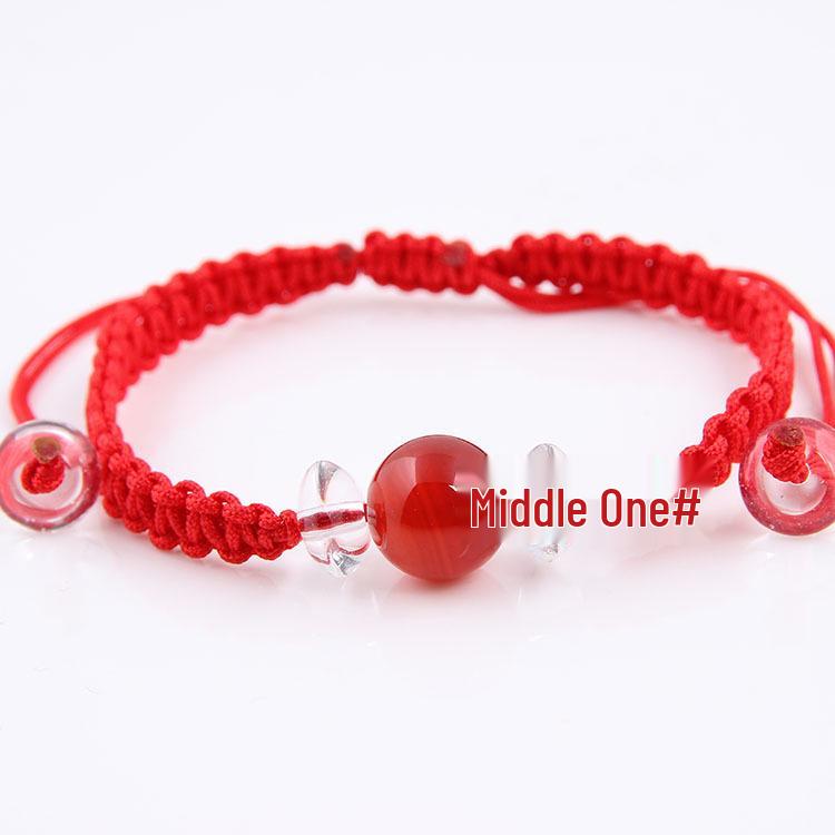 Woven Gold Bead Red Cord Bracelet for Men & Women - Lucky Benming Year Jewelry
