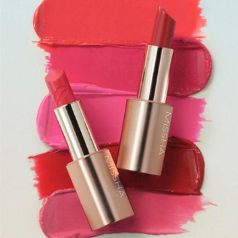 MISSHA Art Glam Rouge Lipstick Moisturizing Satin Lipstick Vibrant Color Korean Lip Makeup 3.6g