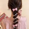 Flower pearl phone line hair band sweet bubble braided hair rope small fresh atmosphere low ponytail hair accessories women