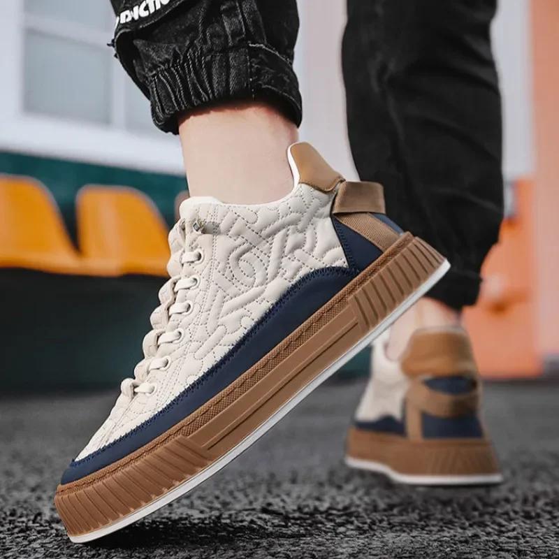 Fashion Luxury Brand Men's Sneakers Fashion Designer Casual Shoes Comfort Platform Shoes for Men Street Skateboard Shoes Tenis Masculino