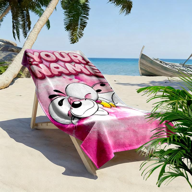 Asciugamano da Spiaggia con Stampa Diddl Nome Personalizzato, Asciugamano Grande Morbido Asciugatura Rapida per Spiaggia Campeggio Nuoto_xia