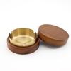 Walnut Wood Ashtrays Stainless Steel Liner Indoor Outdoor Ash Tray For Home With Lid Covered Windproof Ashtray desk accessories