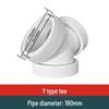 Y-Shaped Plastic Ventilation Tee Joint for Bathroom Heater, Exhaust, and Range Hood - Fresh Air Flow, 100mm