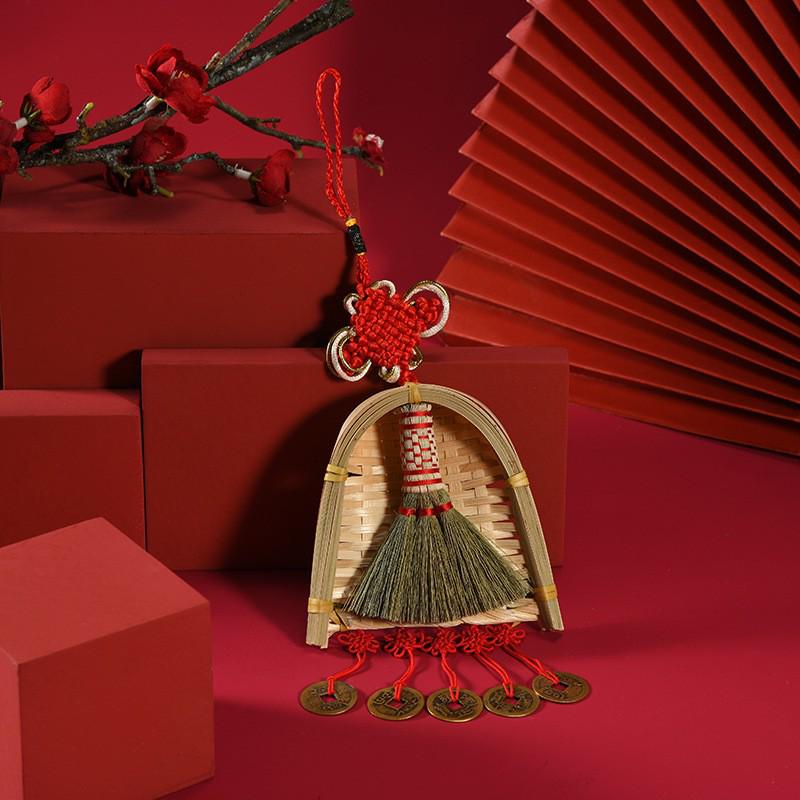 2026 Dragon Boat Festival Mugwort Fan Pendant & Indoor Sachet Bells for Door Handle and Decoration