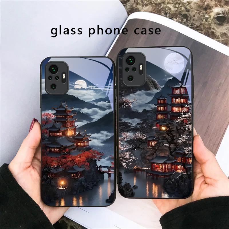 Moonlight Fairy Trail For Redmi Note 14 Pro+ 13 Pro 8 9 9S 12S 10 Pro 11 12 13C 14C A3 12 13 K60 Ultra Black Glass Phone Case