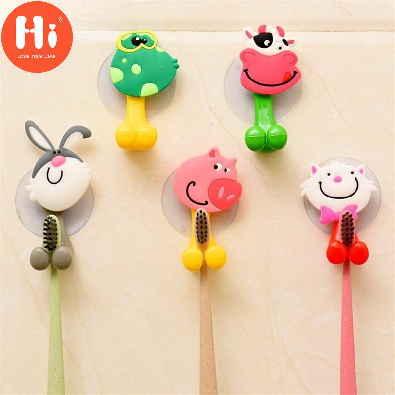 

Привет, милый мультяшный животный держатель для зубной щетки, детский набор аксессуаров для ванной комнаты, держатель для зубной щетки, стойка для хранения Hi