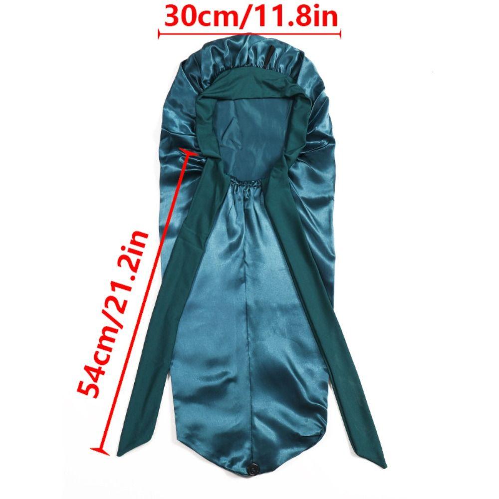 Haarschutz Satin Haube Lockige Haare Zopf Haube Extra Lang Schlafkappe Damen