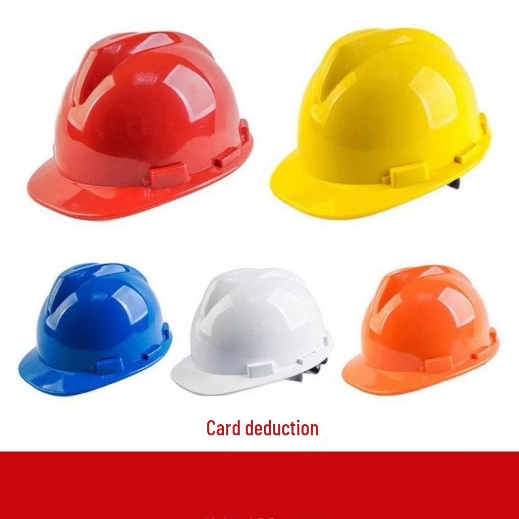 ABS Safety Helmet for Construction and Engineering - Breathable, Thickened, and Printed Design for Electrician Labor Protection.