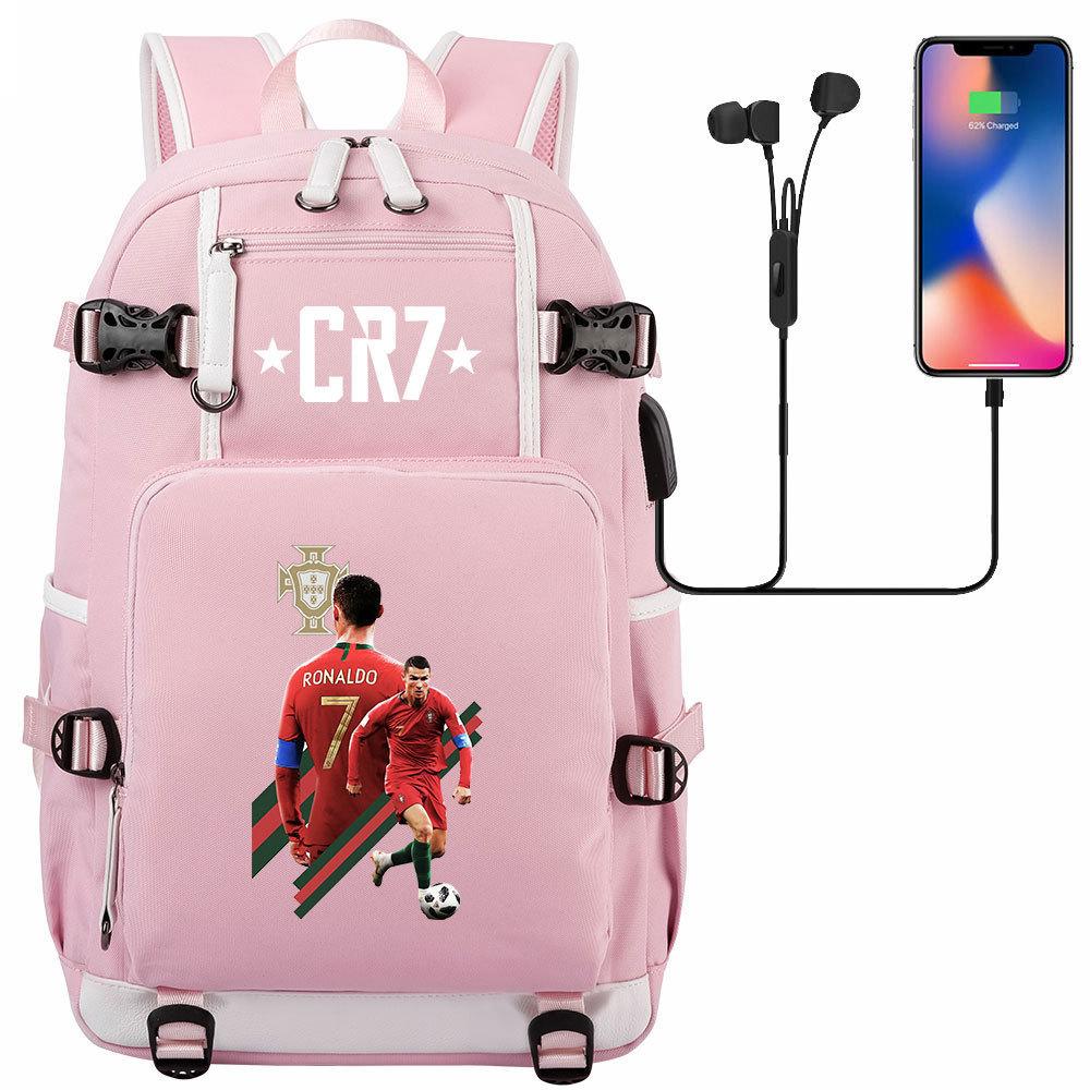 Large Capacity Schoolbag with Shoulder Strap; Student Three-piece Pencil Case Set