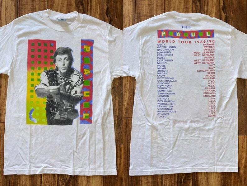Paul Mccartney World Tour 198990 TShirt Paul Mccartney TShirt 90s Paul Mcca Unisex T-Shirt M