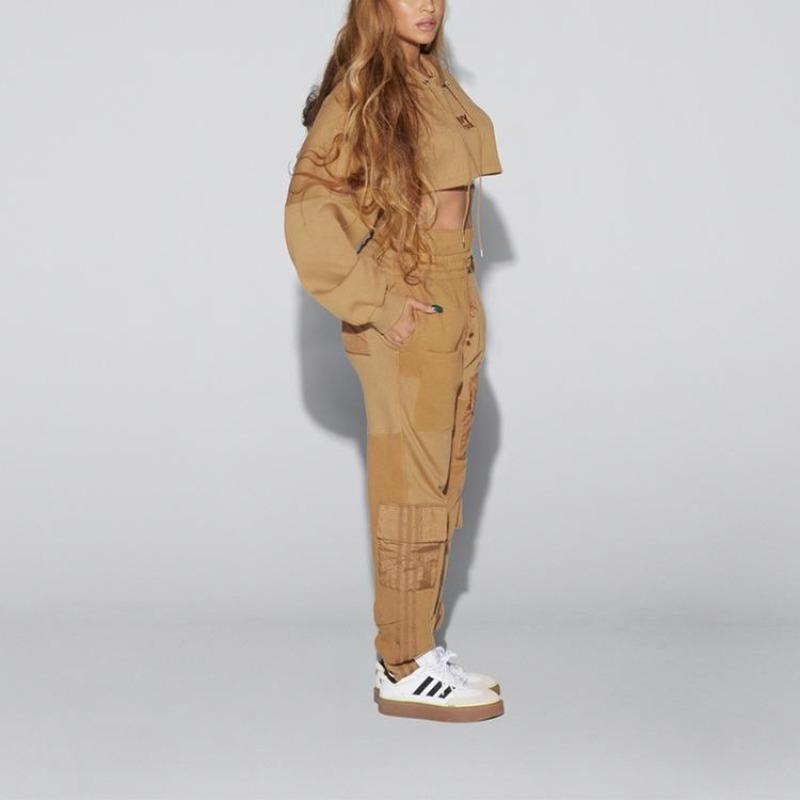 adidas Originals Trefoil X Ivy Park Collaboration Multi-Pocket Track Pants Men Bottoms Brown H38827