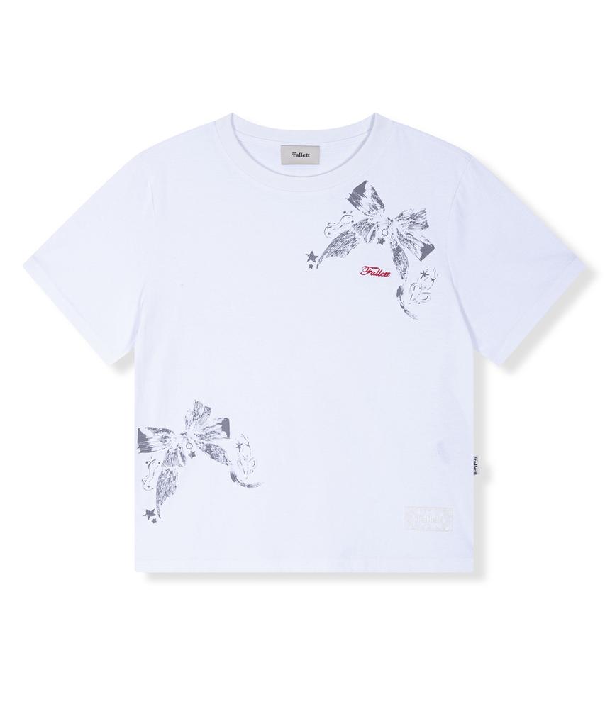 FALLETT Ribbon T-Shirt White