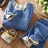 Children's Set Autumn/Winter New Boys' Autumn Clothes and Pants Set, Middle Children's Warm Underwear Set