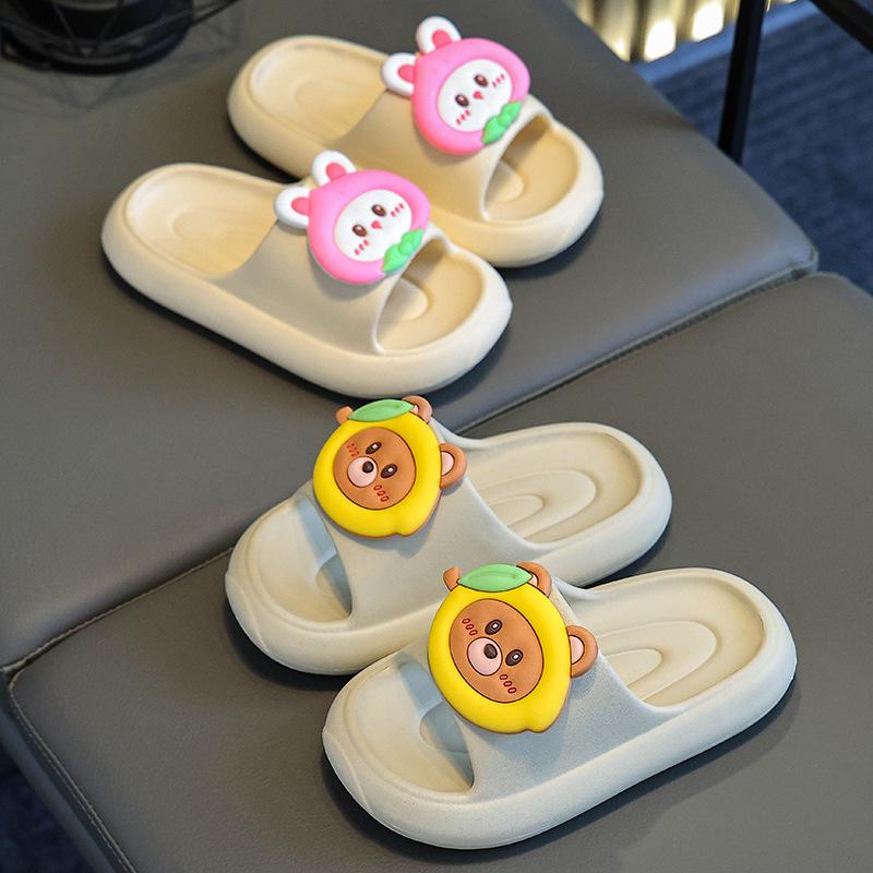 EVA Kids' Cartoon Indoor Slippers: Cute, Non-Slip, Soft Sole for Girls and Boys