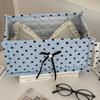 Large Storage Basket Heart Polka Dot Desktop Organizer Basket Storage Box  Sundries Organization