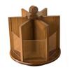 Rotating Wooden Makeup Organizer Space Saving Rotating Vanity Organizer