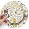 50PCS Cute Cartoon Puppy & Snake Polka Dot Waterproof Stickers for Thermos Cups, Phone Cases, and Computers