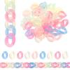 50pcs/lot Acrylic Twisted Chain Links Candy Colored Bracelet Connector Clasps For DIY Handmade Exquisite Earrings Accessories
