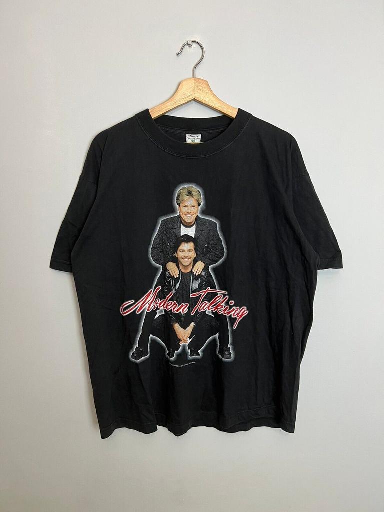 Rare Vintage 90s Modern Talking Disco Pop Music Band Tee