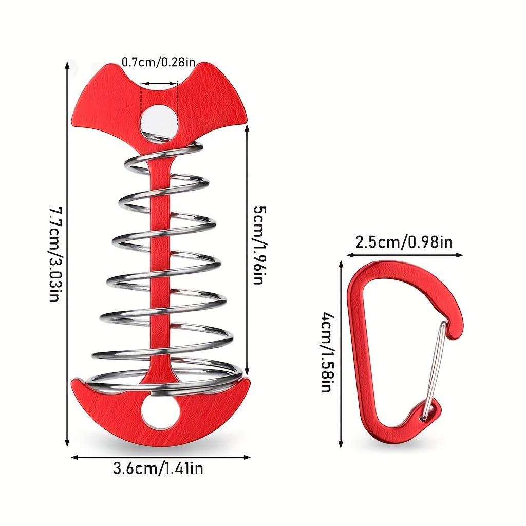Fishbone Shape Tent Stakes Pegs With D Shaped Buckle Windproof Tent Anchor Nails Outdoor Camping Tent Fixed Accessories For Deck
