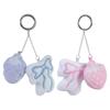 Plush Strawberry Bowknot Charm Keychains Sweet Lovely Pendant Hangings Ornament Keyring Backpack Decoration for Women
