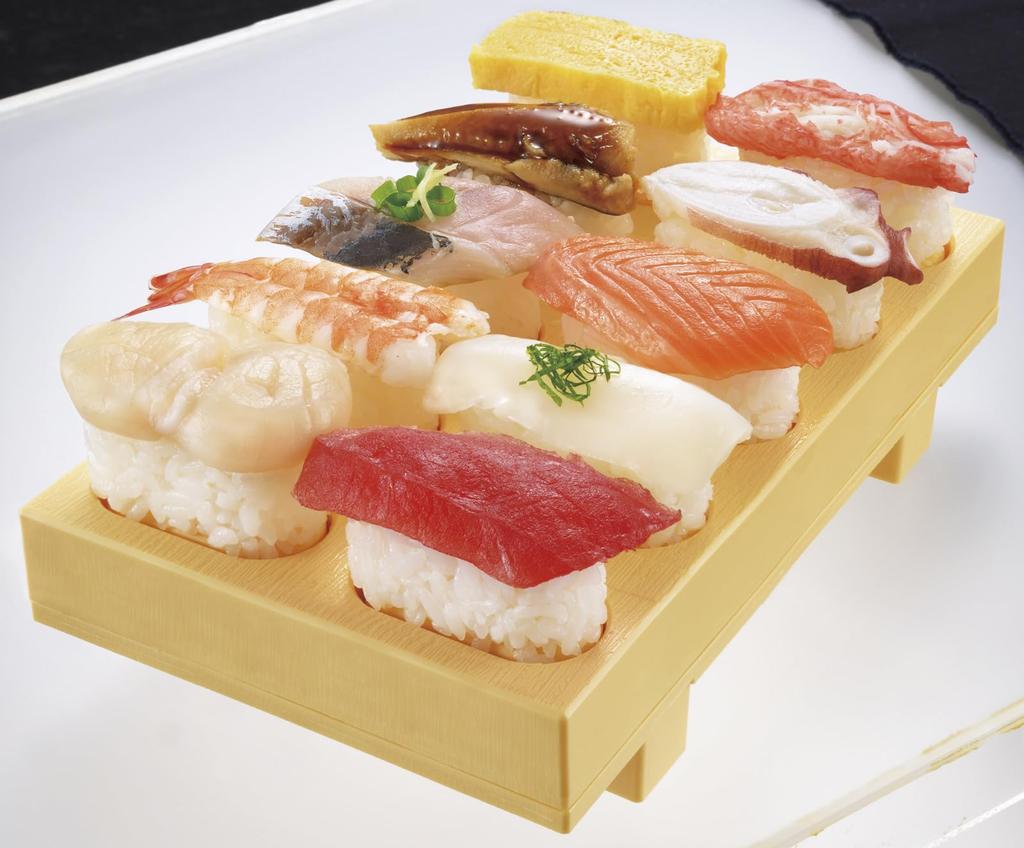 Akebono Sangyo Sushi Nigiri Geta Form Sushi 20 x x Aus Form gefertigt, Sushi, Hersteller, Ca.. 12,2 x 4,4 cm, Japan, CH-2011