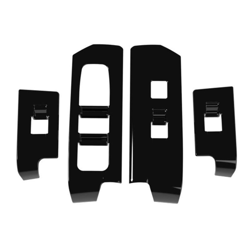 

For Toyota 4Runner 2025 ABS Material Interior Door Handle Side Window Switch Frame Cover Trim Car Accessories Carbon Look 4pcs