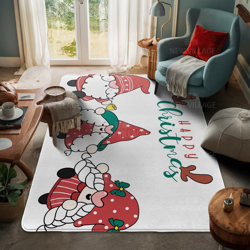 House Entrance Carpet Home Door Mat Living Room Bath Foot Bathroom Non-slip Water Absorption Rugs Bath Merry Christmas Winter