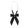 Women Girls Pre-tied Adjustable Bow Tie, Solid Ribbon Long Tail Bowknot for JK Uniform Lolita Shirt School Cosplay Party