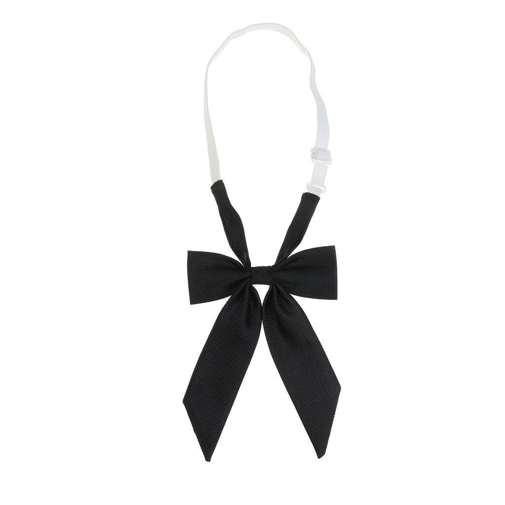 Women Girls Pre-tied Adjustable Bow Tie, Solid Ribbon Long Tail Bowknot for JK Uniform Lolita Shirt School Cosplay Party