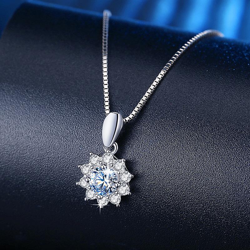 925 Sterling Silver Necklace Pendant Simple Noble AAA Zircon High Quality For Woman Men Fashion Wedding Engagement Jewelry Gift