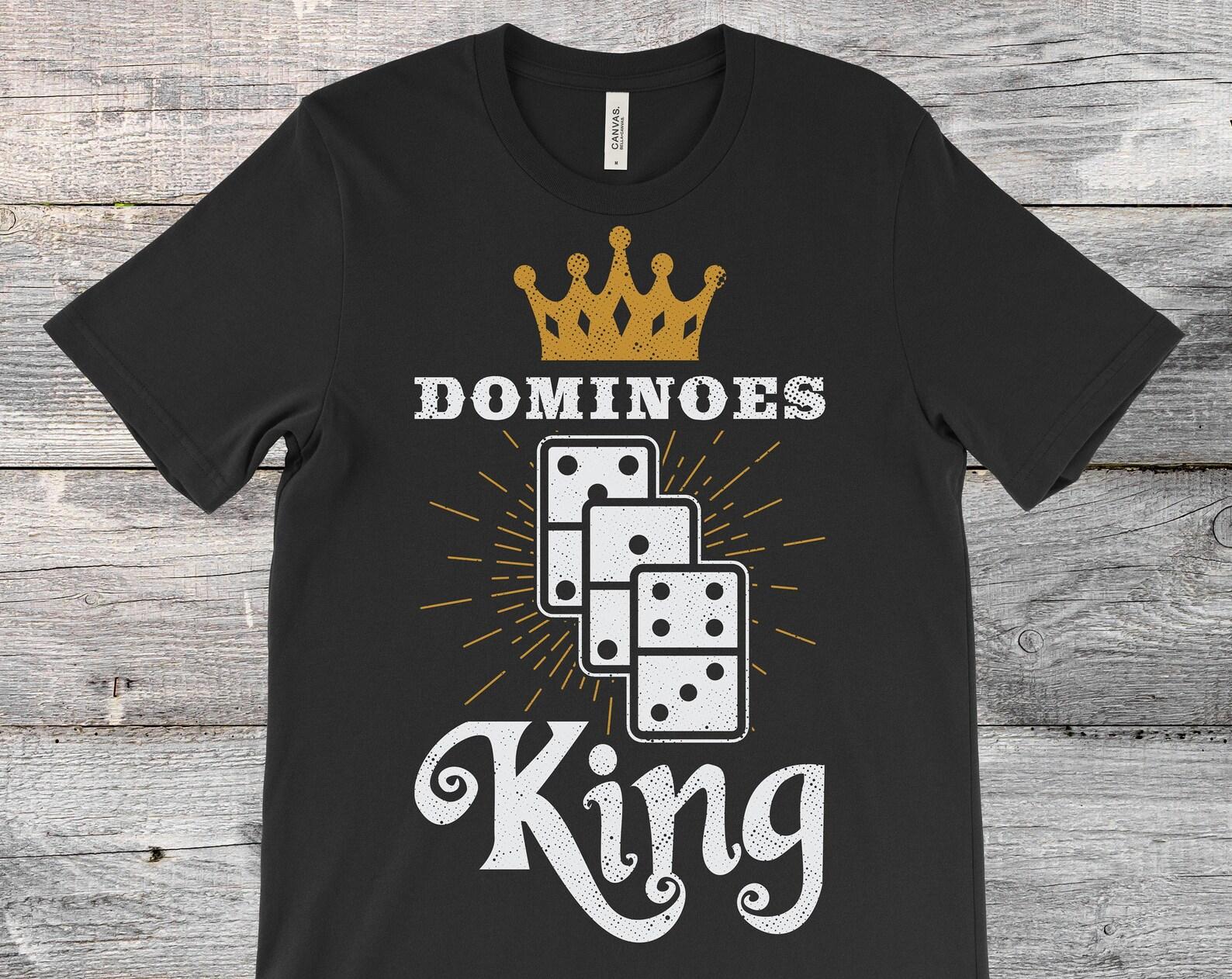 Dominoes King Domino Game Lover T-Shirt, Player Gifts, Funny Dominologist Costume, Birthday Present, Sweatshirt, Awesome Cool Playing Tees, 150