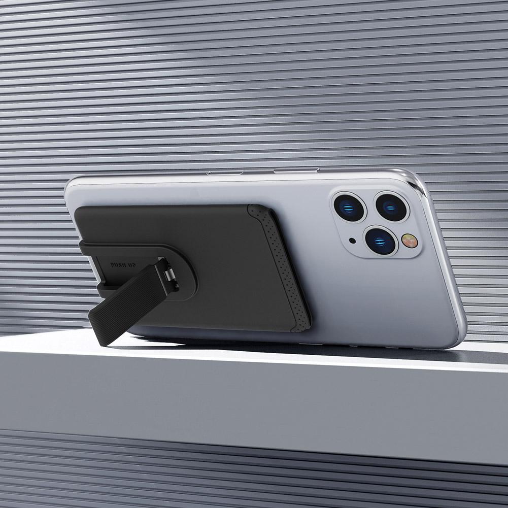 1/2PCS Portable Silicone Phone Wallet Stand, Foldable Slim Stick on Wallet Stand Credit Card Holder for iPhone & Smartphones