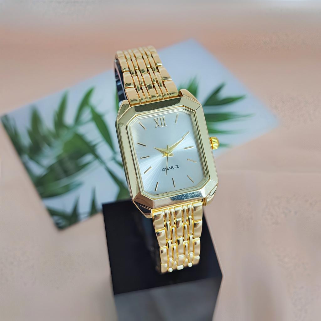 New Light Luxury Steel Belt Women'S Watch, Female Student Fashion Simple Square Quartz Watch