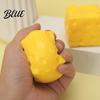 Cheese Sensory Toy 1/2/3Pcs Simulated Cube Squeeze Stress Relief Block Adults Ball Fidget Slow Rising Simulation Food Pinch Anxiety