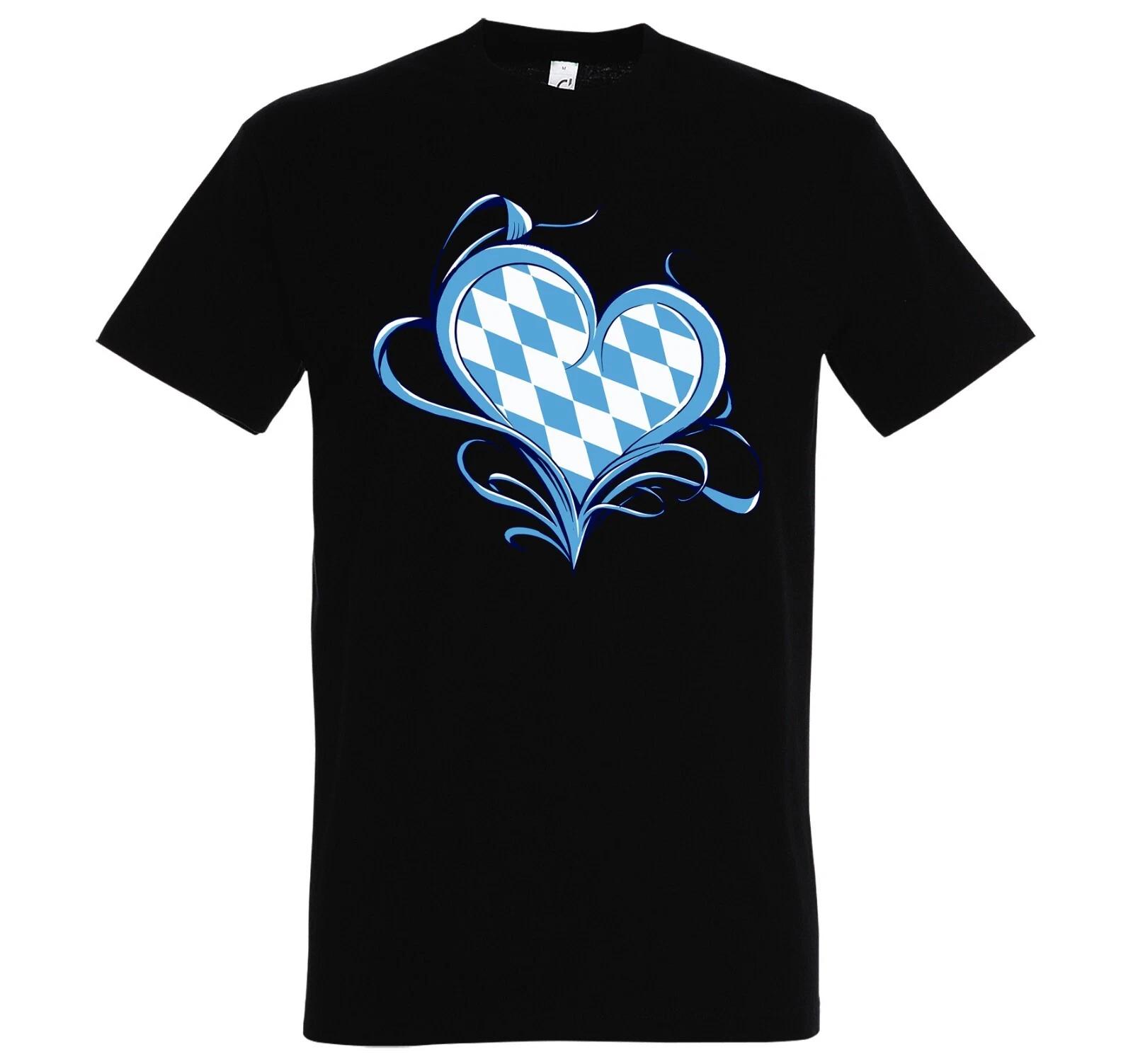 Bavaria Bavaria Heart Men s T-Shirt Men Logo Metal Leather Clothing Love City L