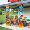 Happy Birthday Porch Sign Race Car Racing 1 Pair 30.48x179.83cm Indoor Outdoor Decor