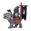 1PCS Medieval lotr Figures Orc Cav BanV Soldiers Brown Wolf rider Mount Knights Building Blocks Bricks Toys for children gifts