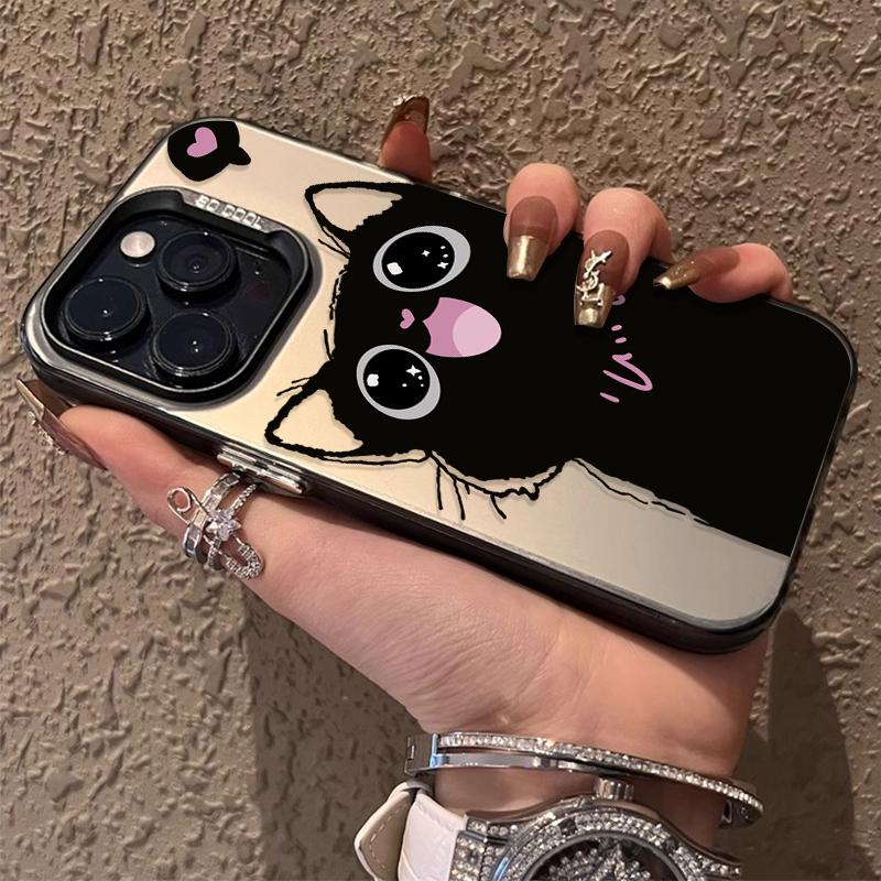 Cartoon Cute Black Cat Phone Case for Xiaomi Redmi Note 14 13 12 11 10 9 8 Pro Plus 14S 12S 11S 10S 9S Redmi 14C 14R 13C 12C 11A