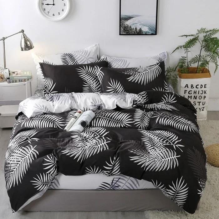 New Comfortable Soft Skin-friendly Cotton Aloe Vera Cotton Four-piece Set Active Cotton Bedding Sheet Quilt Cover