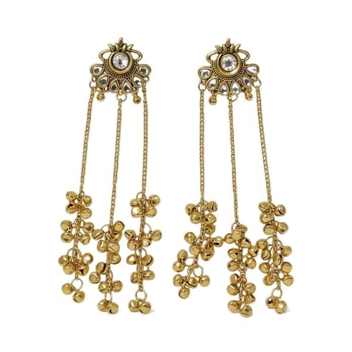 

Traditional Long kashmiri Earrings for Women | Ethnic Dangle Earring for Women Onesize