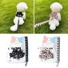 Polka Dot Pet Vest Harness Bowknot Puppy Collar Leash Cute Pet Traction Rope  Pet