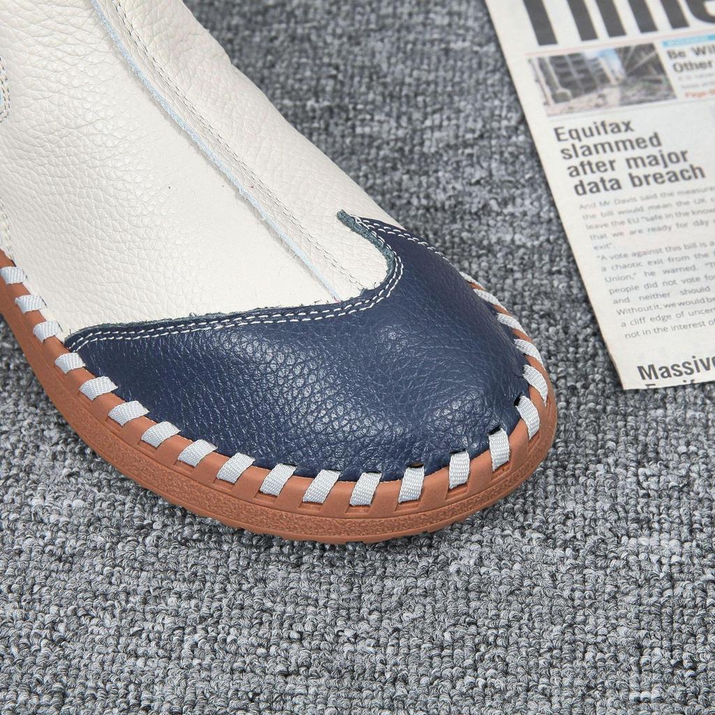 Men's Leather Slip-On High-Top Casual Shoes - Soft Sole, Genuine Cowhide for Autumn/Winter