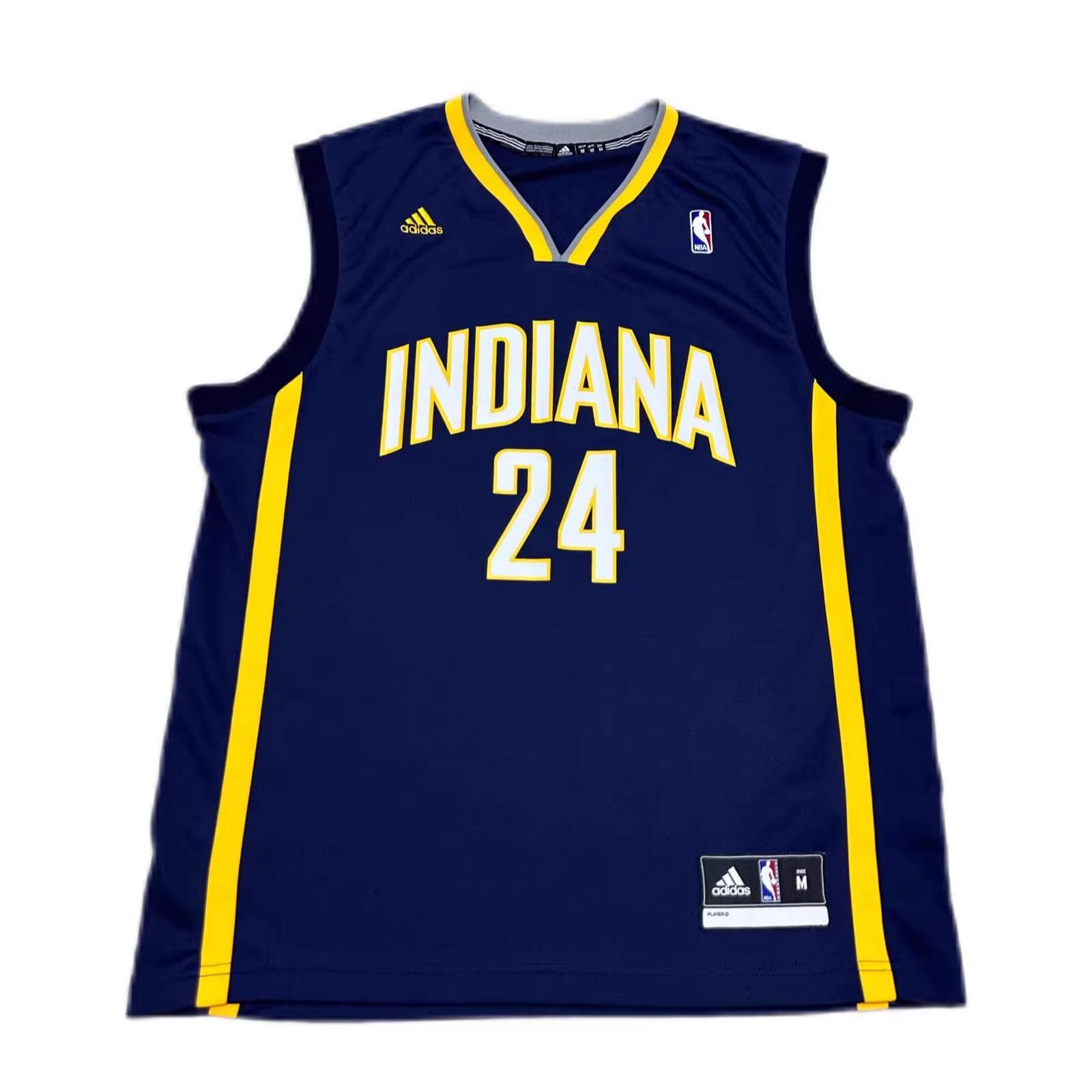 

Adidas X NBA Collaboration Indiana Pacers George Fashion Comfortable Soft Skin-Friendly Basketball Jersey Unisex jersey Deep-Blue 7818A-312-AEB1512 M